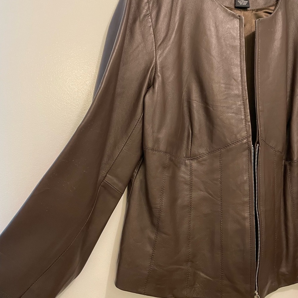 Style & Co Leather Jacket - Picture 4 of 8
